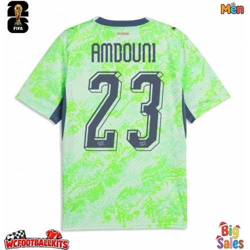 Switzerland Zeki Amdouni #23 Replica Away Stadium Shirt World Cup 2026 Short Sleeve